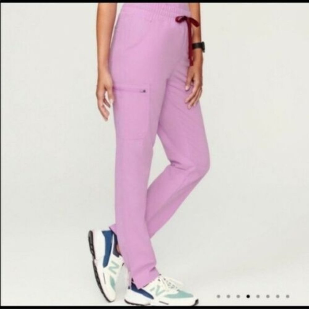 Womens Figs Scrubs- Large Petite High Waisted Yola Dusk Color